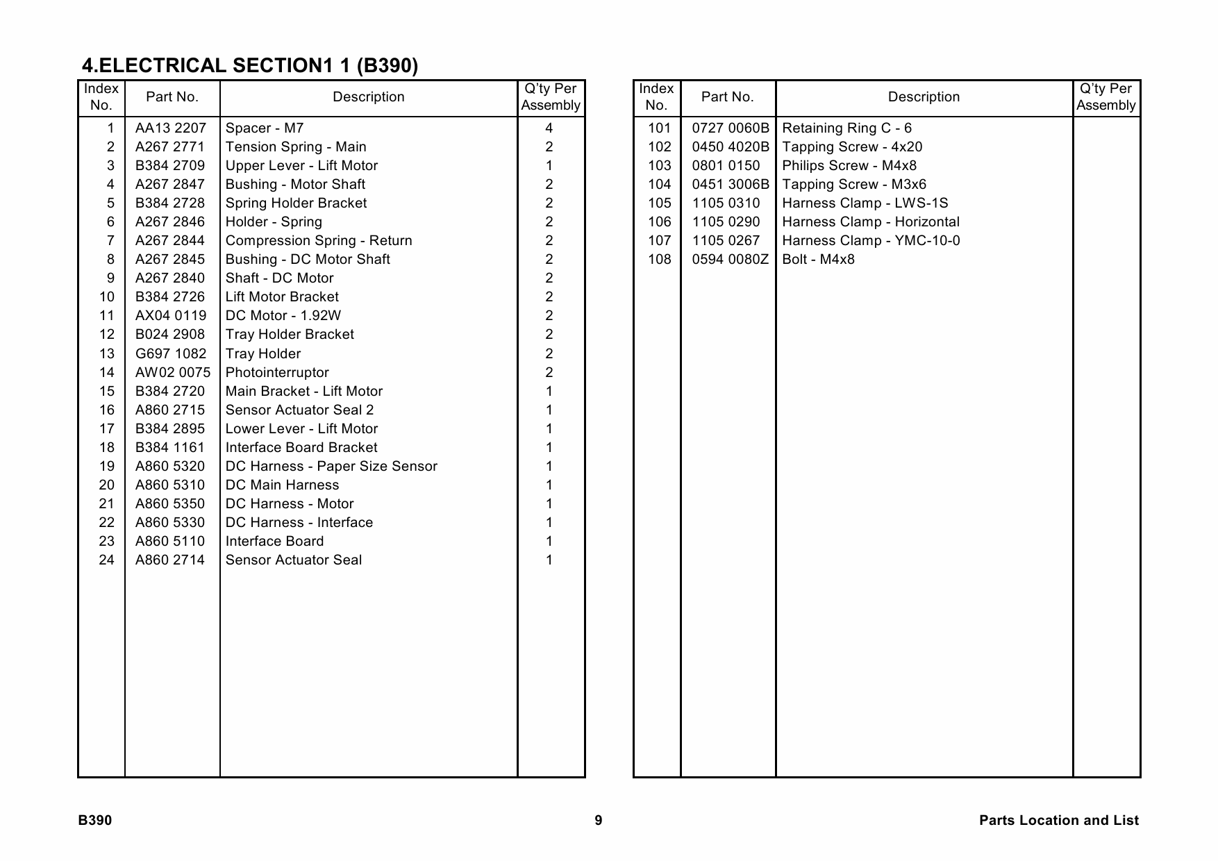 RICOH Options B390 PAPER-TRAY-UNIT Parts Catalog PDF download-6